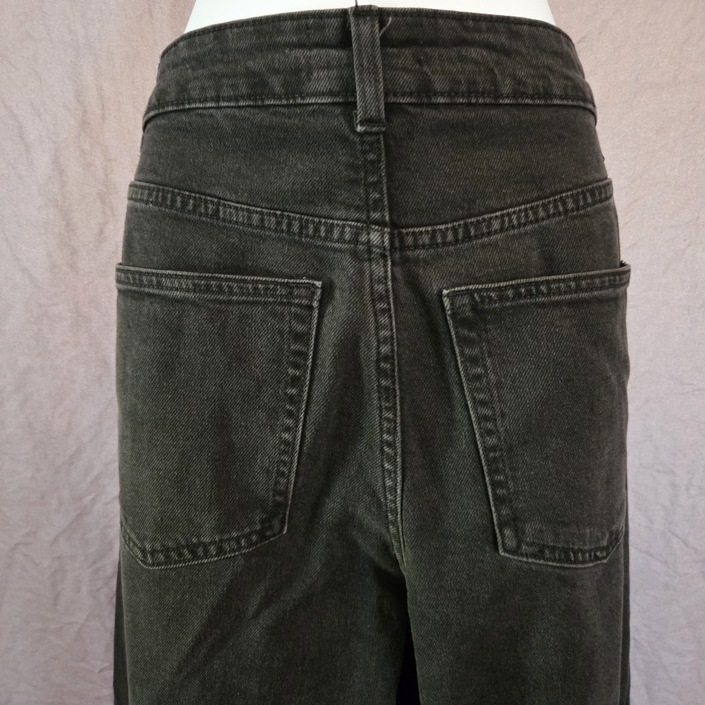 H&M ~ Denim Wide Leg Jeans ~ Washed Black ~ Sz 10 - Picture 9 of 10